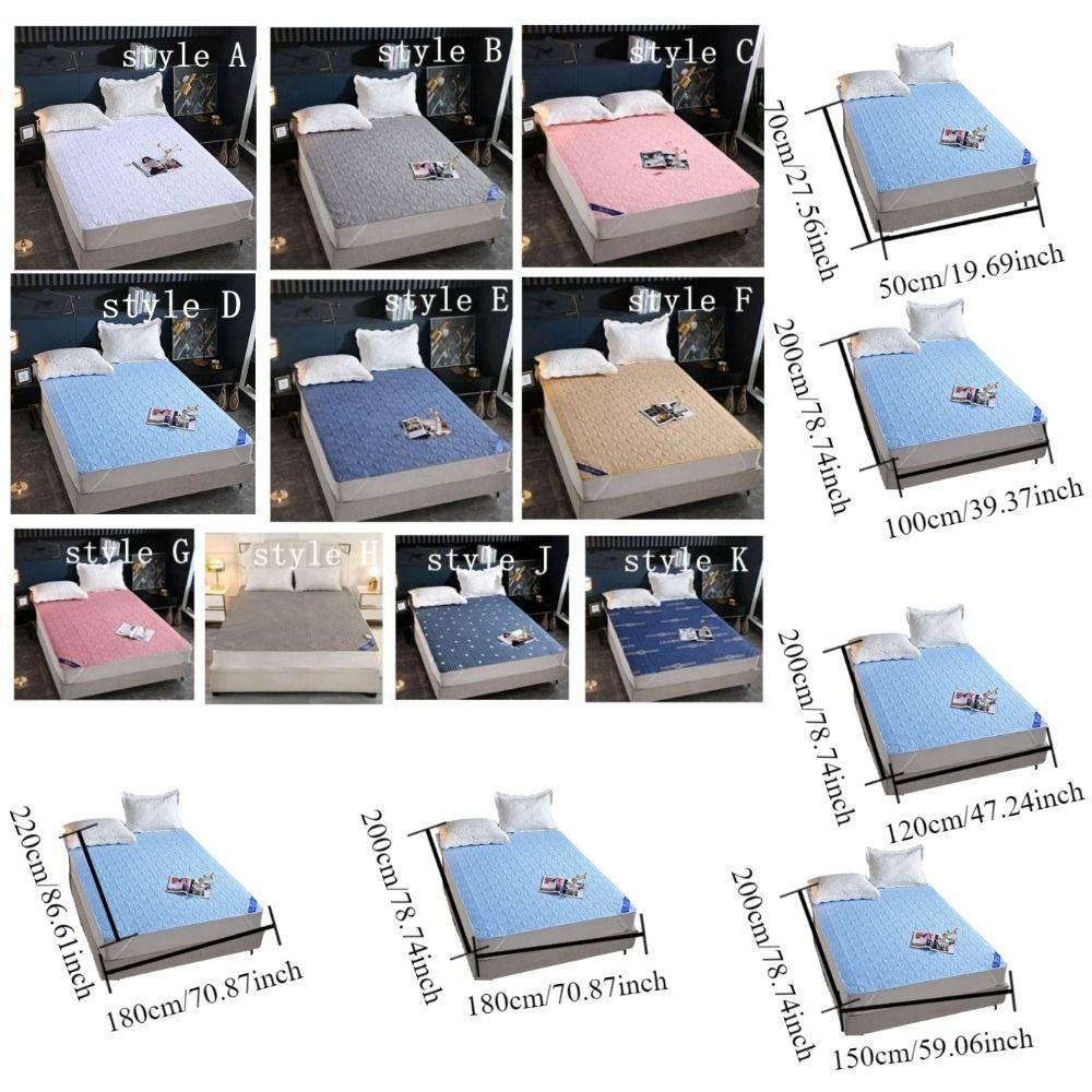 Non-slip Mattress Pad Anti Dust Bed Cover Protectors Pads Throw Mattress  Elderly