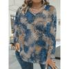 Women's casual long sleeve V-neck T-shirt