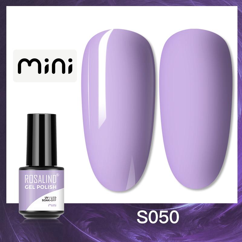 ROSALIND 150 Colors Mini Nail Gel Polish Soak Off UV Gel Nail Polish Long Lasting Base Top Gel Polish Temperature Cat Eye Glitter Nail Gel Glue