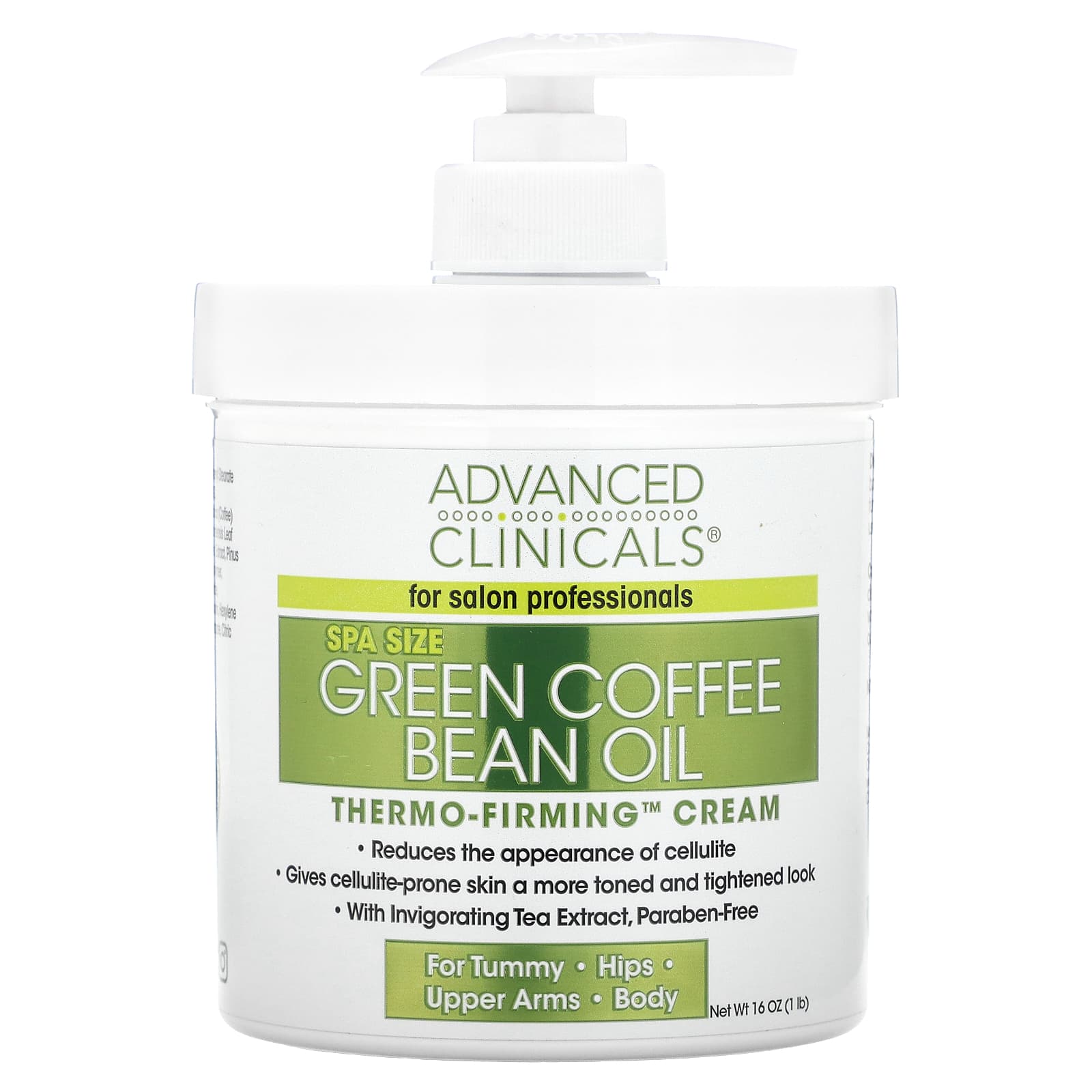

Advanced Clinicals, Масло зеленого кофе, термоукрепляющий крем, 16 унций