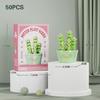 Flower Succulent Potted Model Building Block Diy Eternal Bouquet Home Desk Plant Decor Brick Girl Gift Children Toy