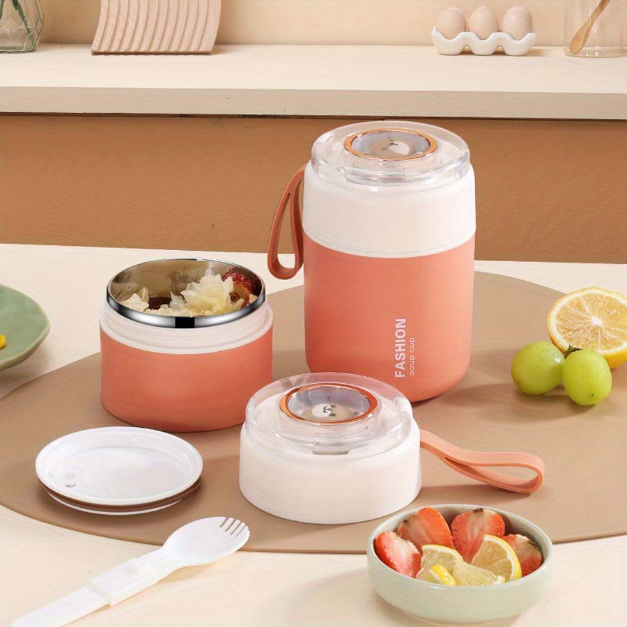 SUS304 Stainless Steel Lunch Box, Insulated Bento Box, Large Capacity Breakfast Cup, Lunch Box Can Be Used As a Water Cup
