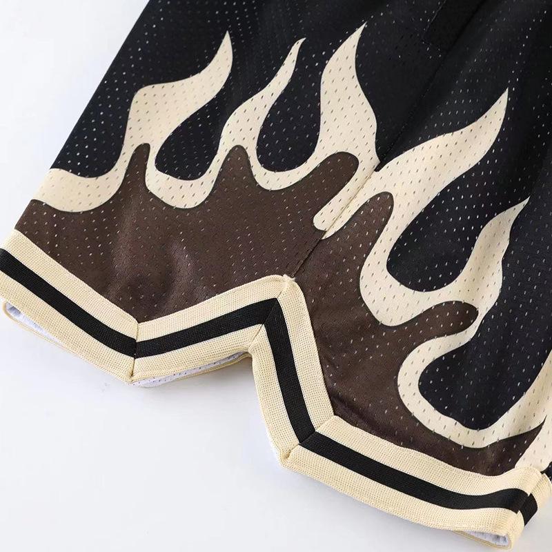 Unisex Sommer Retro Basketballshorts - Atmungsaktives Doppelschicht-Mesh, Knielang & Trendy