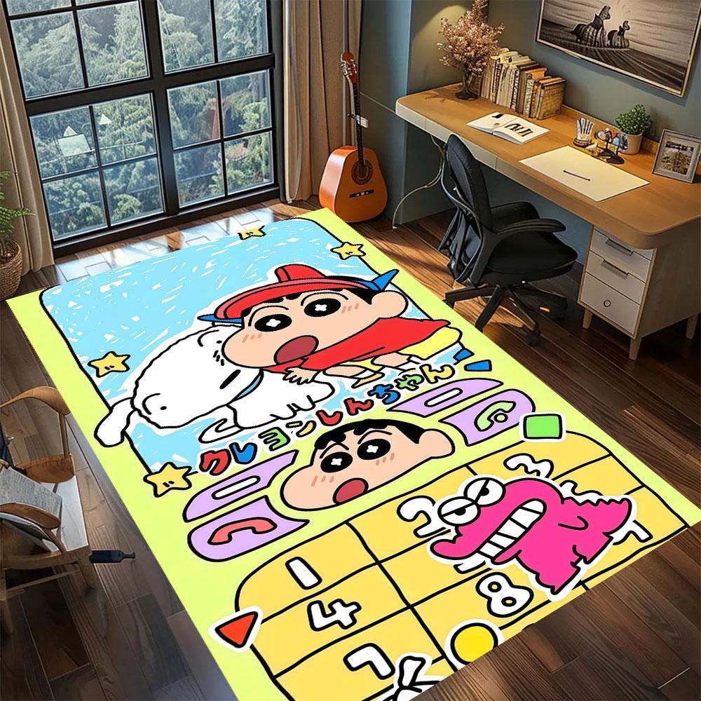 Shinchan anime character Carpet for Living Room Bedroom Home Decor Cool Movie Mat Play Floor Mat
