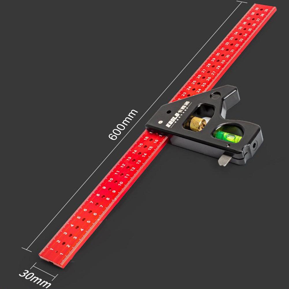 Lightweight For Amateur DIYers Angle Ruler Positioner Movable Scale Groove Design Scale Locator Aluminum Alloy