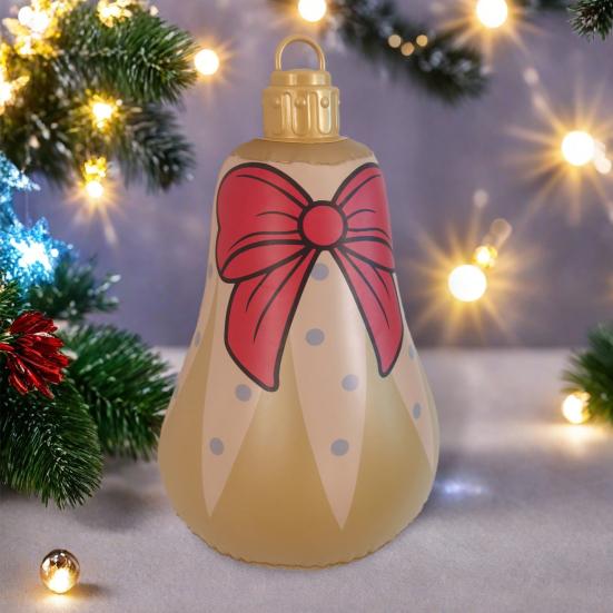 Christmas Inflatable Decoration Blow-up Xmas Tree Glove Decoration Reusable Inflatable Hanging Christmas Ball for Outdoor Indoor Festive Decor