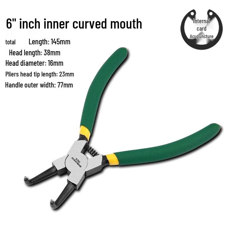 Multifunctional Yellow Retaining Ring Pliers Set: Internal & External Circlip and Spring Pliers
