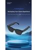 KI-Smart Glasses: Schwarze Tech-Kamera-Brille für Übersetzung, Fotografie und Musik-Streaming