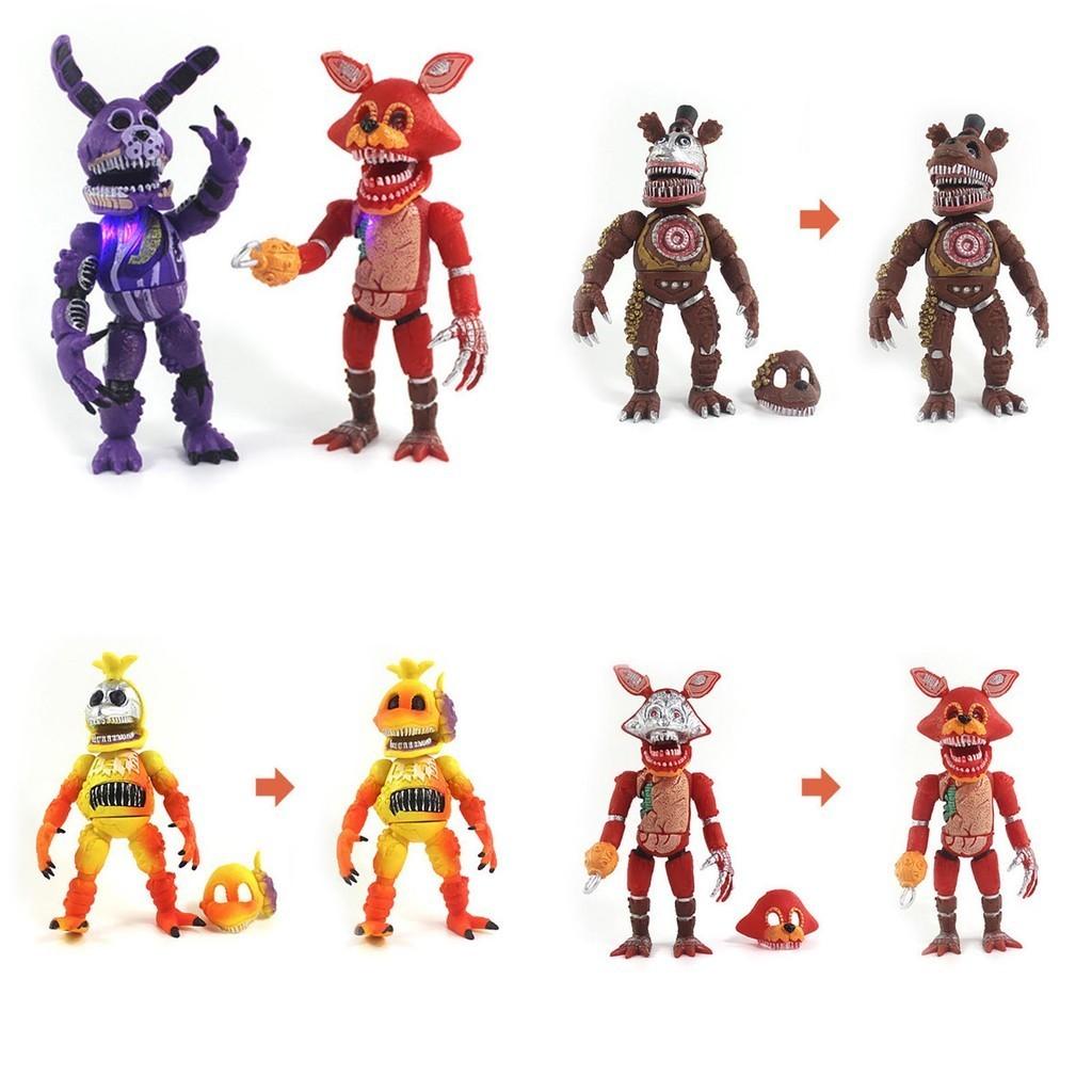 Vibrant 6pcs Fnaf Five Nights At Freddy's Light Up Action Figures For Kids