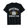 Driveway Drinking Team Beer Drinker T Shirt Vintage Washed Stylish Versatile Top For Everyday Wear Graphic Streetwear Homme