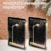 2 set di lampade da strada notturne innevate fai da te materiali kit luce da comodino installazione semplice luci di Natale fai da te romantiche decorazioni per il desktop