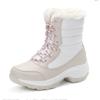 Outdoor Fashion Winter High-top Women's Shoes, Student Lace-up Mid-tube Snow Boots, Women's Cotton Shoes