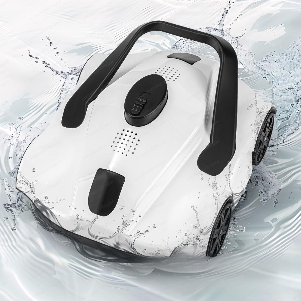 Automatic Cordless Pool Cleaning Robot, Wireless Pool Vacuum for Inground/Above Ground Pools with Fine Filter System