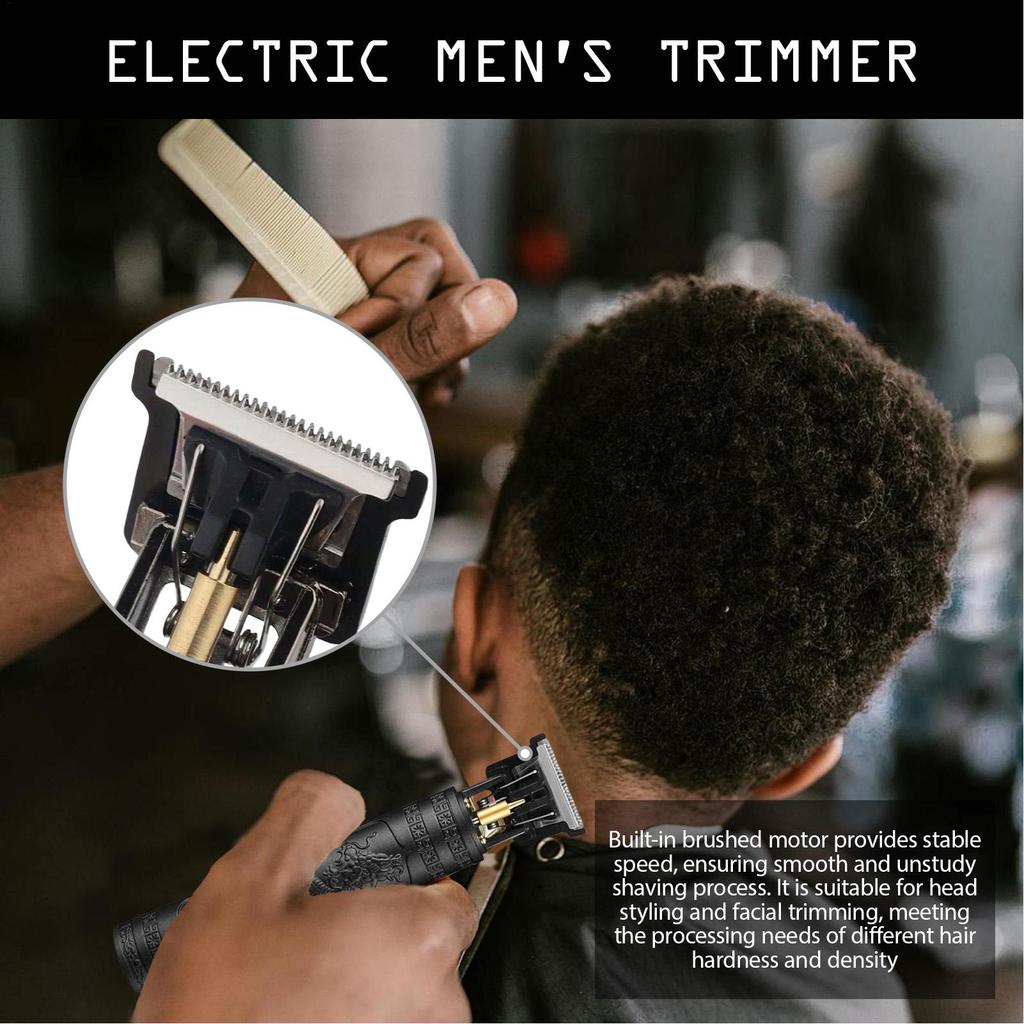 Cordless Hair Clippers Cordless Trimmers Kit Professional Grooming Tool for Daily Maintenance Post-Shower Travel Camping Sports