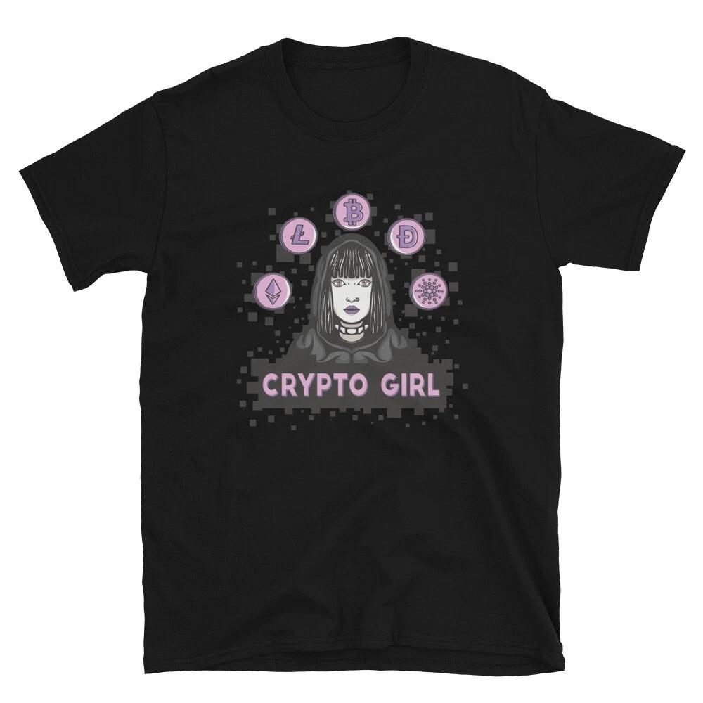 Crypto Girl Cryptocurrency Classic Style T-Shirt S