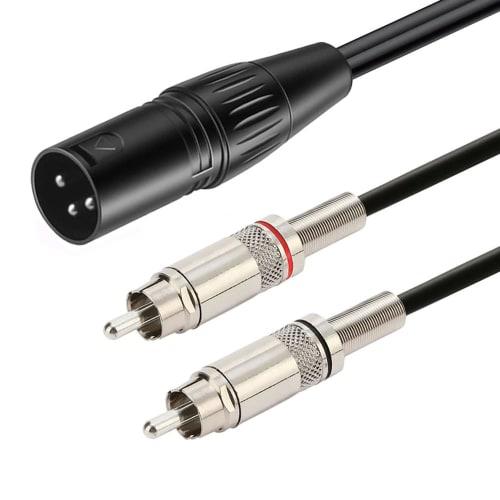 Luxferre XLR to RCA Converter Cable, RCA to XLR Converter Cable for Canon RC A Cable, 1m, Canon Male Pin Plug, Oxygen-Free Copper Cable, High Durabili