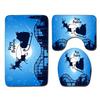 Christmas Bathroom Floor Mat Toilet Three-Piece Set