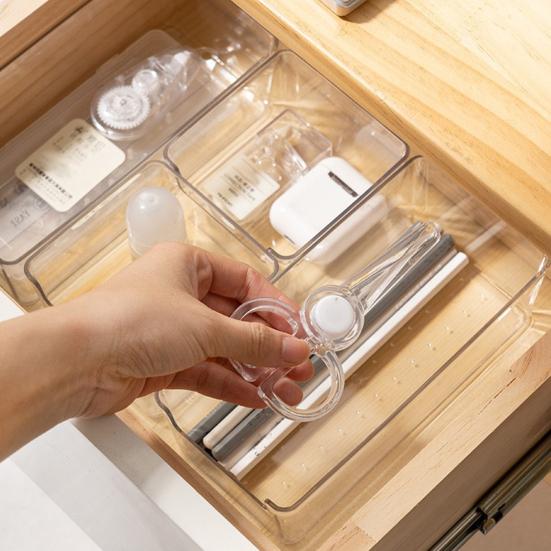 Sada organizérů do zásuvek Velká kapacita Stohovatelný design Víceúčelové Průhledné úložné boxy Organizér na kosmetiku