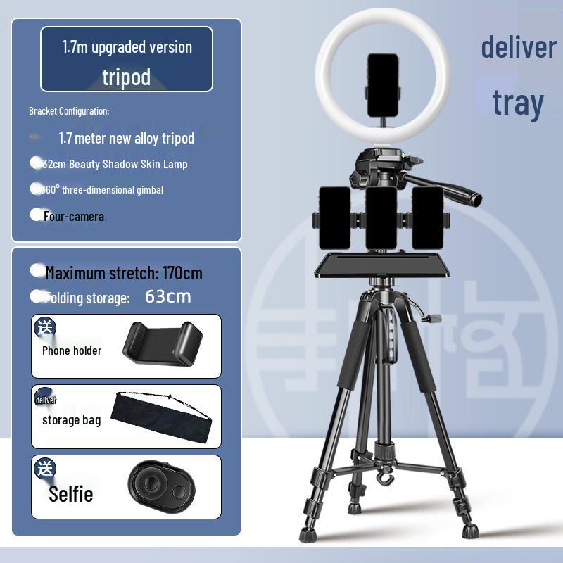 2025 Universal Phone Holder & Tripod Set for Live Streaming & Dual-Position Camera Use