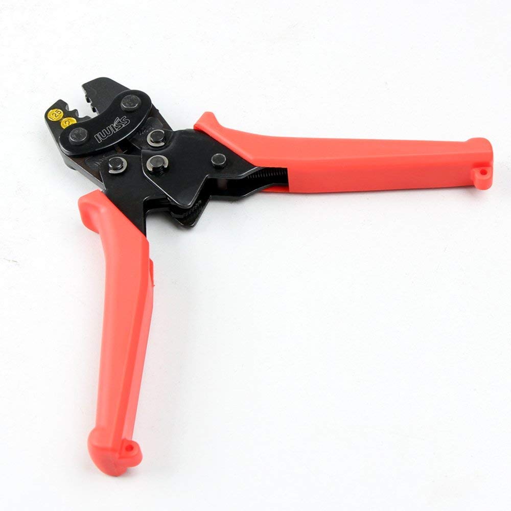 IWISS Mini Crimping Pliers for Crimping Bare Crimp Terminals and Crimp HS-1MA Sleeves, 1.25-2.5mm²