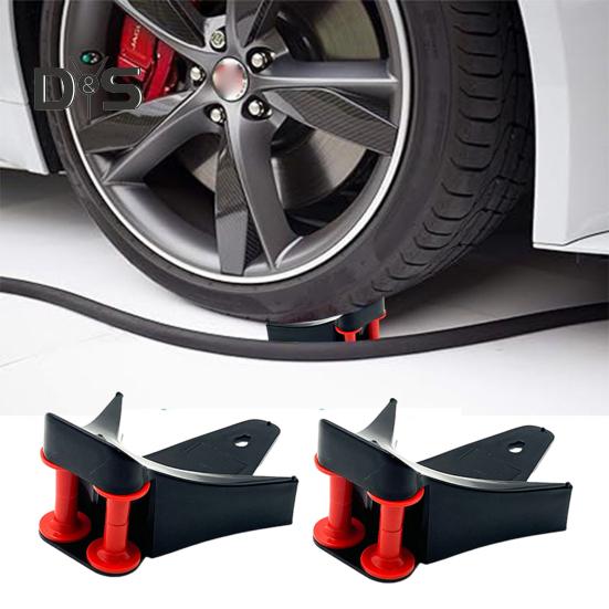 Tragbarer Reifenkeil mit um 360 Grad drehbaren Doppelsäulen, Gleitführungsvorrichtung für Autowaschwasserrohre, universelle Schlauchführung, Reifenkeil, Autodetaillierung