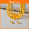 Modern Pearl Necklace And Earring Set With Alloy Pendant For Casual Wear