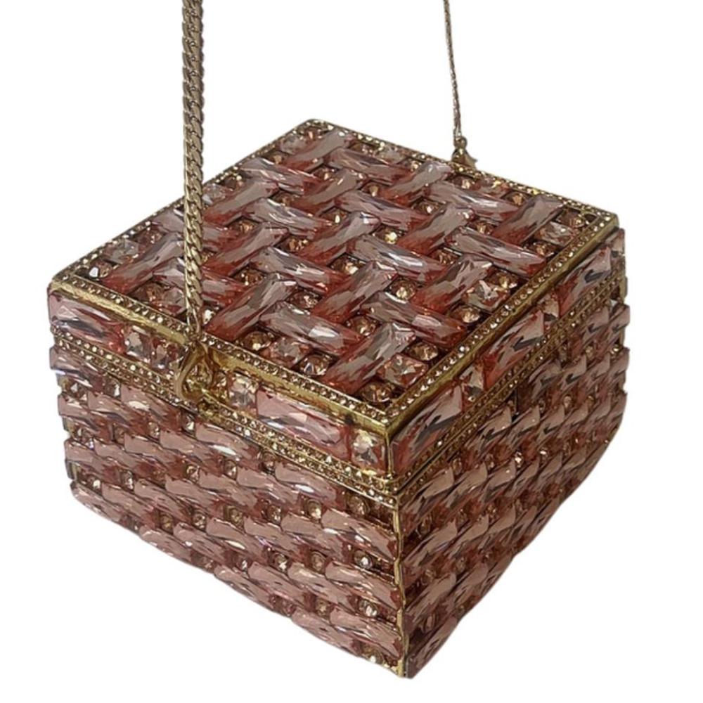 Green/Purple/Red Glass Clutch Diamond Women Box Handbgs Blue/Yellow Evening Clutches Crystal Bags Fushcia Party Bridal Clutch