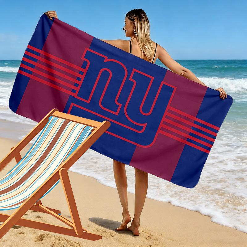 New York Giants Print Beach Towel, Large Soft Quick Dry Towel for Beach Camping Swimming