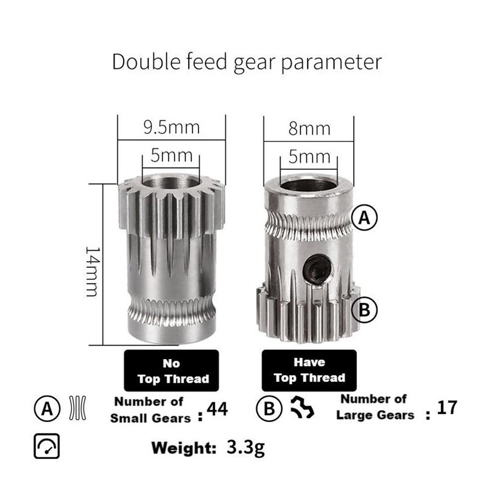 3D-Druckerteile Bowden Voron 0.1 2.4 Extruder Doppelgetriebe-Kit Annex Extruder Sherpa Mini Extruderteile Untersetzungsmechanismus