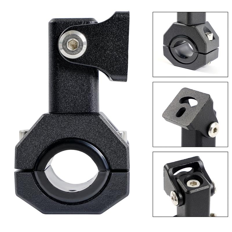 2x Aluminum Alloy Clamp Bracket Driving Fog Auxiliary Light Mounting 360 Degree Adjustment Horizontal Bull Bar Mounting Bracket