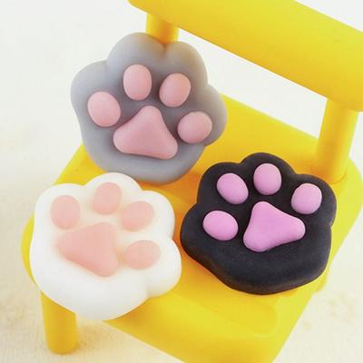 Mini TPR Cat Paw Squeeze Toy Cat Foot 3D Fidget Sensory Toy Slow Rebound Stress Relief Decompression Toy For Kids Adults Gift