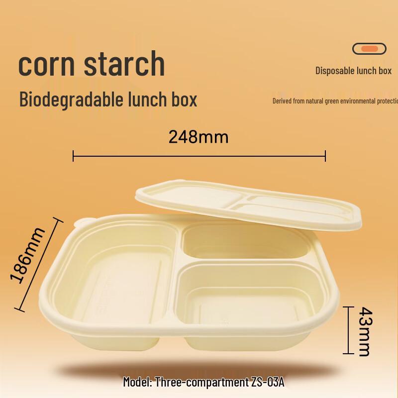 

Wang Daxias Disposable Eco-Friendly Biodegradable Multi-Compartment Meal Boxes