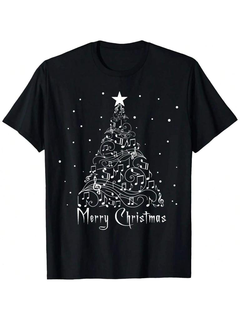 Music Notes Christmas Tree Musical Teacher Music Xmas Tree T-Shirt