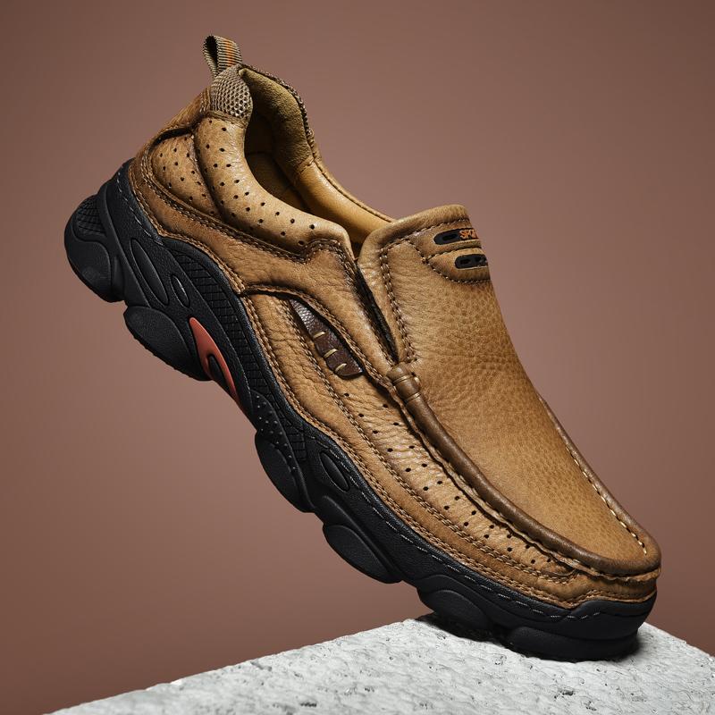 

Модные мужские кожаные мокасины дышащая мужская обувь модная универсальная мягкая подошва повседневная обувь для вождения модные мужские мокасины 44