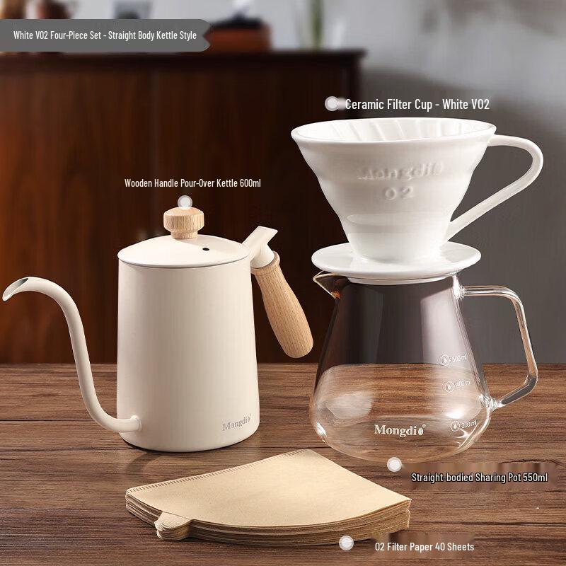 Qiwei V60 Ceramic Pour-Over Coffee Set