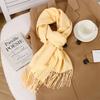 New 69 Color Winter Scarf for Women Long Warm Cashmere Scarves Hijab Solid Lady Shawl Wrap Female Pashmina Bandana Poncho Stoles