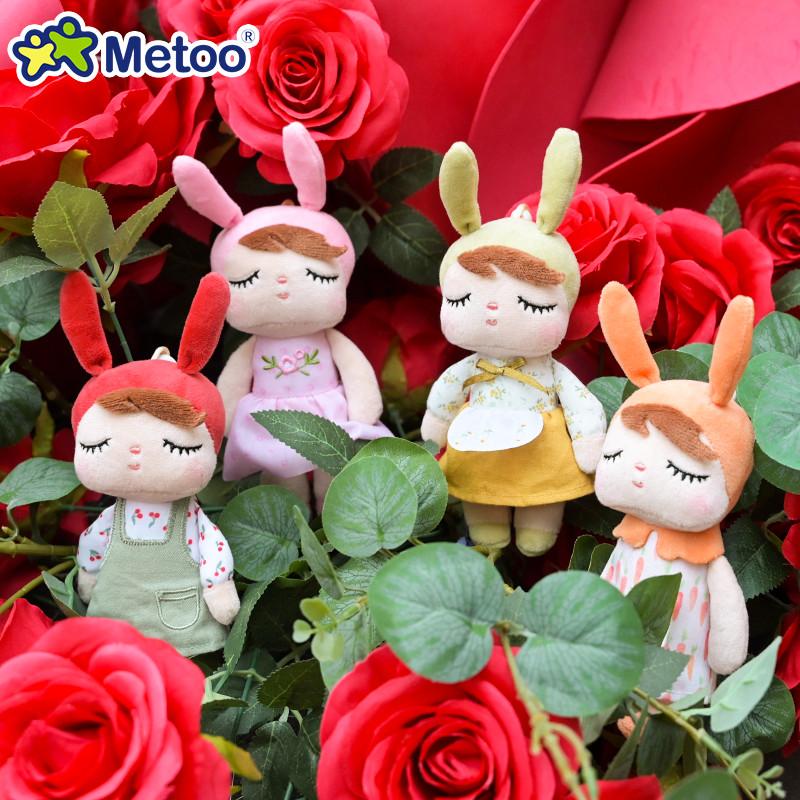 Non-Toxic Metoo New Mini Angela Rural Style Plush Doll Keychain Pendant Cartoon Pastoral Stuffed Toy Bag Charm Accessories For Baby Gift