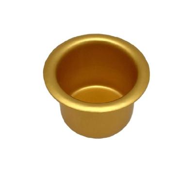 Classical Golden Aluminum Candle Display Cup Stable Base Candlestick Liners Inserts For Candle Making Drip Protectors