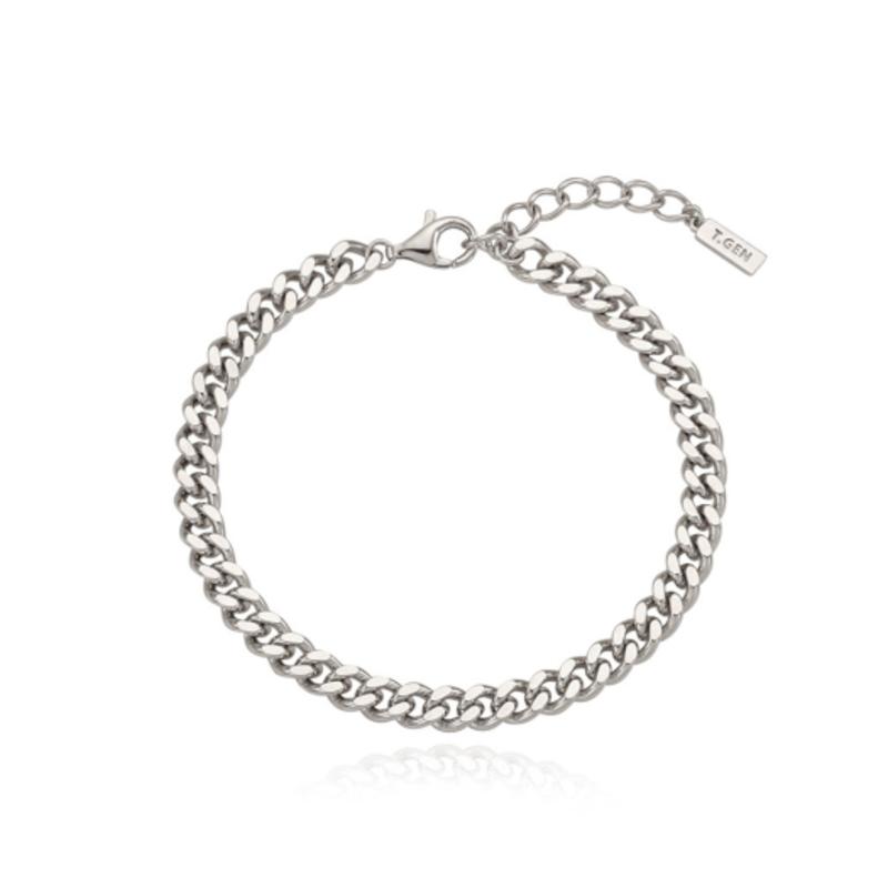 Tirr Lirr Memoria Curve L Silver White Bracelet TBSSVW13739M-L