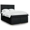 VidaXL Bed Slat Base with Mattress Black 140x200 Cm Fabric 3291298