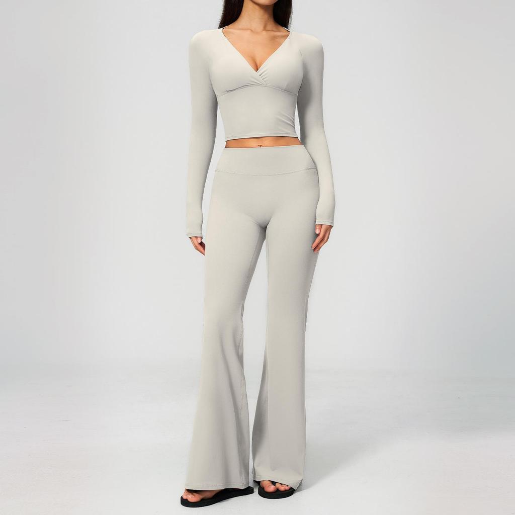 Women's Quick-Dry Cross-Border Yoga Suit: High-Waisted Creamy Outdoor Fitness & Running Sports Set