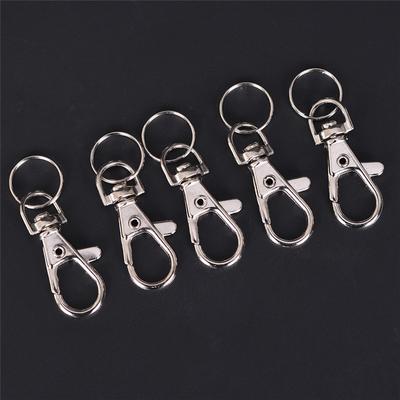 10Pc Silver Swivel Trigger Clips Snap Lobster Clasp Hook Bag Key Ring Hooks Gift