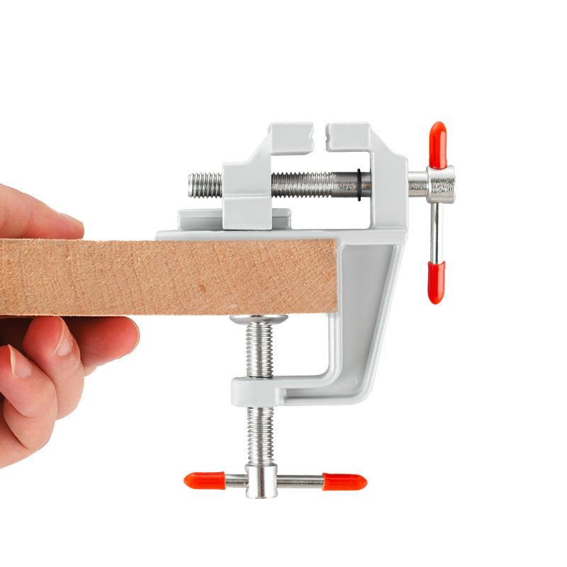 Small Jewelers Hobby Clamp On Table Flat Pliers Tool Vice Bench Vise Muliti-Funcational 3.5&Quot Aluminum Miniature