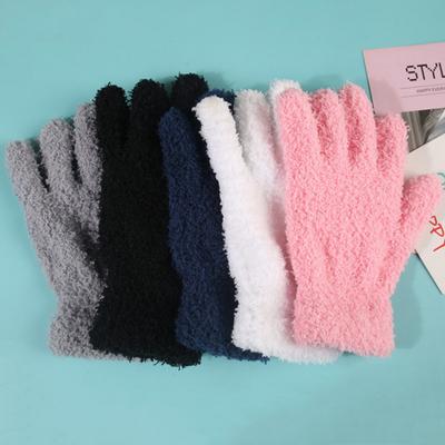 Femei Bărbați Fleece Îngroșați Mănuși de lucru Iarna Păstrați căldura Pluș Mânuși cu degete întregi Elastice Moale Ocazional Solid Mănuși de ciclism