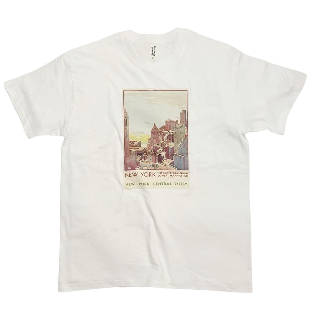 New York Manhattan T-Shirt Vintage Travel Poster Art