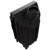 Steel Fireplace KRATKI BLANKA Left 8 kW Ø 160