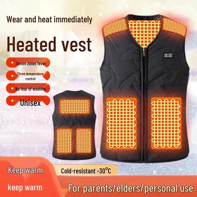Smart Electric Heated Vest with Rechargeable Full-Body Heating for Men – Winter Temperature Control and Cold Protection