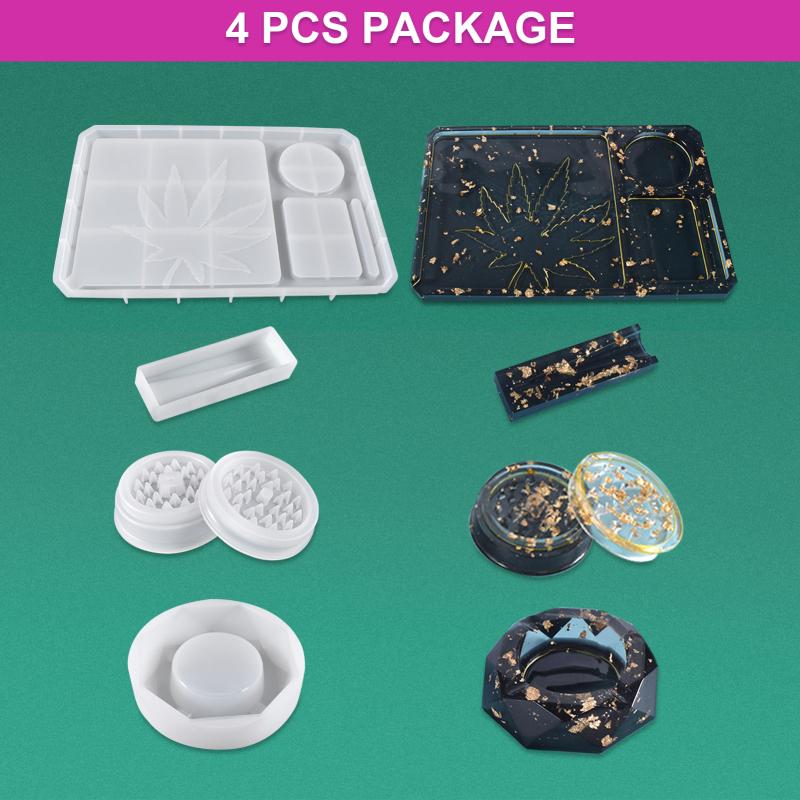 4pcs/set Silica Gel Grinding Disc Rolling Mold Soft Reusable Disc Kit Perfect Gift For Thanksgiving