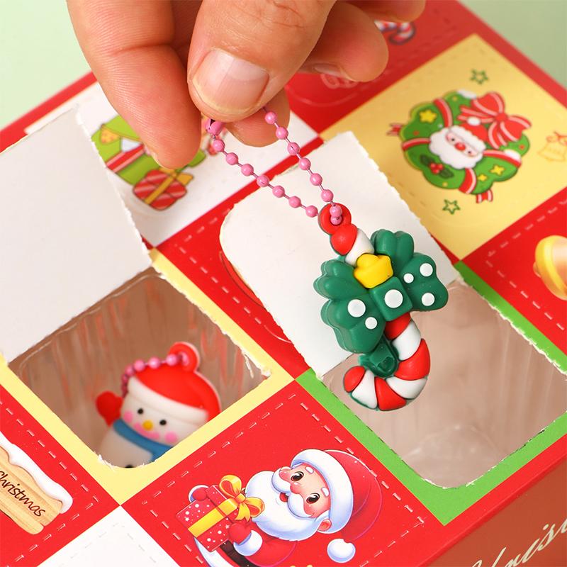 Neuer Weihnachten 12-teiliger Blindbox-Puppen-Schlüsselanhänger/Geschenk für Kinder, Schüler und als Belohnung/Geschenk für Veranstaltungen.