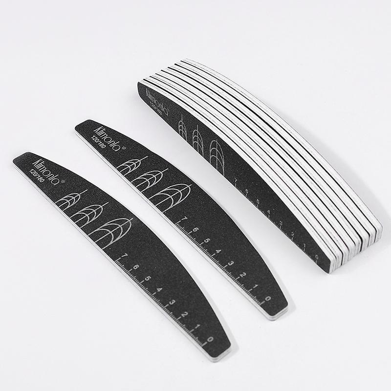 5Pcs Black Nail Files For Manicure Sanding Double Sided Nail File 120/180 Grit Nail Art Care Tools High Quality Polishing Tools